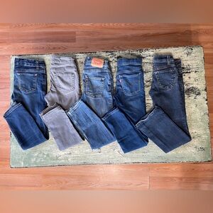 Girls jeans - 5 pair bundle - size 7 regular.